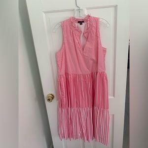 Pink J. Crew midi dress with pockets